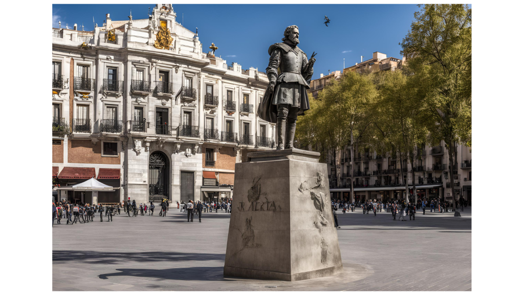 Estatua de Lope de Vega en Madrid.