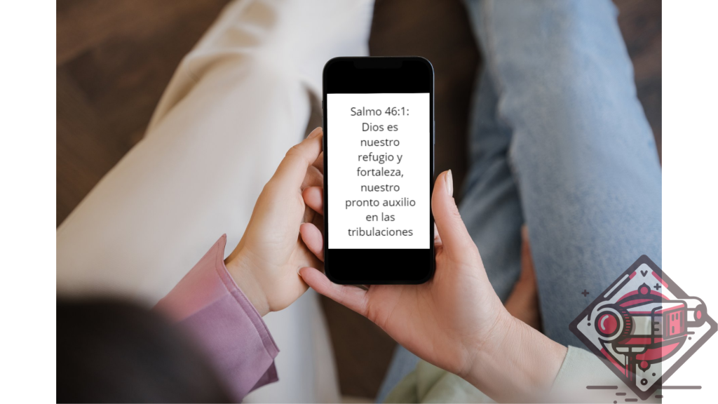 Aplicación de la Biblia en un teléfono móvil.