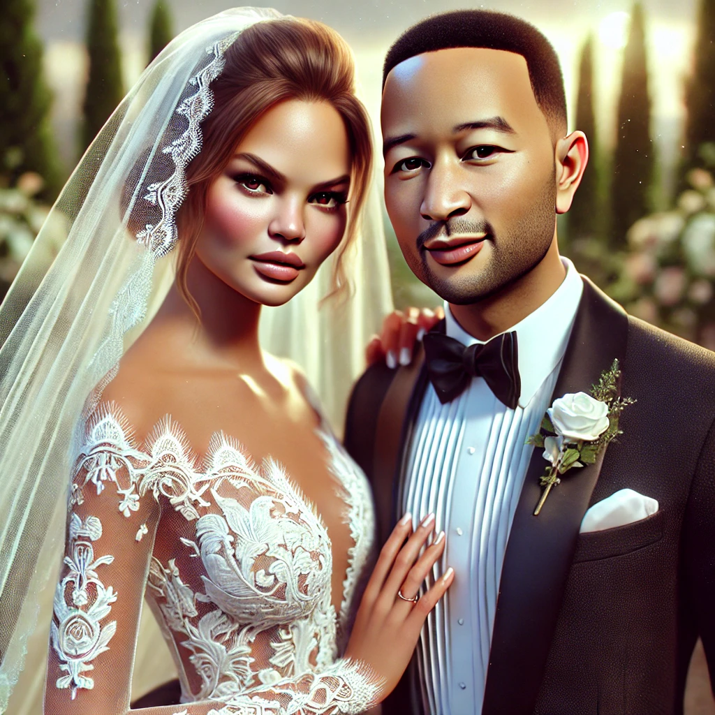 Chrissy Teigen y John Legend en su boda
