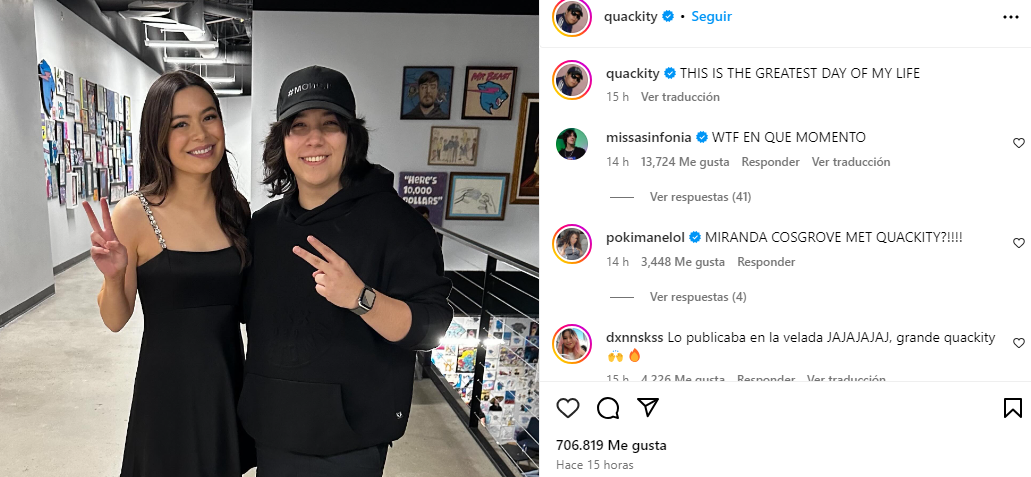QUACKITY Y MIRANDA COSGROVE